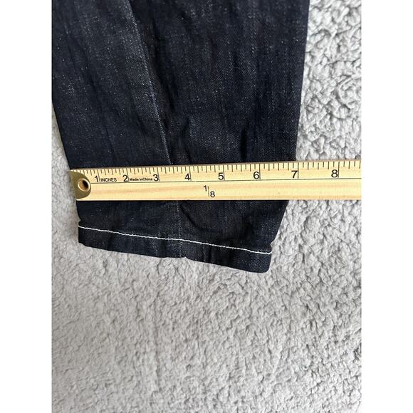 Qruel Jeans Co. Mens 34 X 30 1/2 Embroidered Pocket Skater Denim Black Jeans - Picture 13 of 16